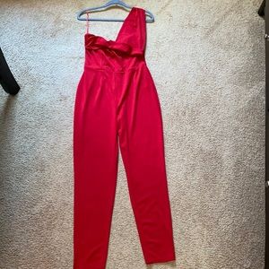 ASOS Red One Shoulder Jumpsuit, Brand New